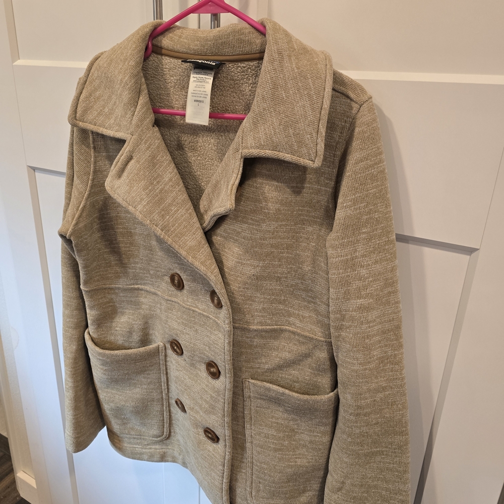Patagonia Women's Tan Double-Breasted Pea Coat